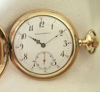 Antique Bunde & Upmeyer Hunting Case Pocket Watch 12s Gold Filled