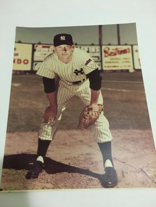 3 Vintage York Yankees 8x10 Photos Mickey Mantle