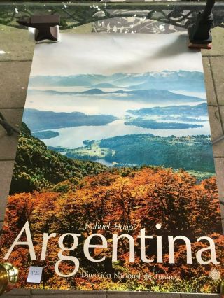 Vintage Argentina Tourism Travel Poster Nahuel Huapi Circa 1960 