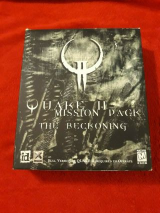 QUAKE II 2 Mission Pack : THE RECKONING - PC CD Big Box Vintage 1997 Rare By ID 2