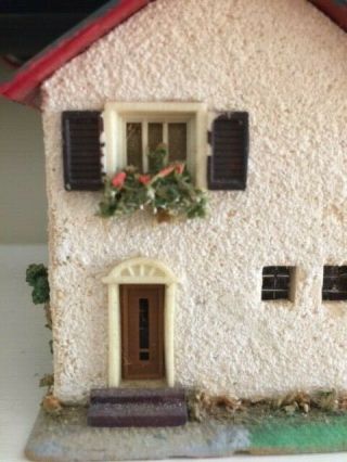 HO/OO VINTAGE FALLER GERMAN COMPOSITION BUILDING - WOOD STUCCO HOUSE WITH PATIO 3