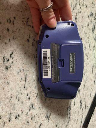 Nintendo Gameboy Advance Handheld Game System Grape Purple Vintage 3