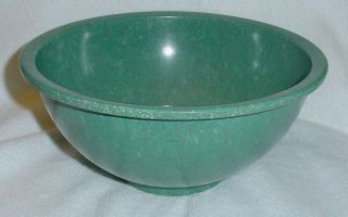 Vintage Texas Ware Confetti Speckled Splatter Bowl 118 Christmas Green