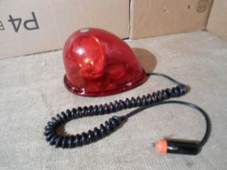 Vintage Red Car / Truck Magnetic Mount Rooftop Rotating Beacon Emergency Light