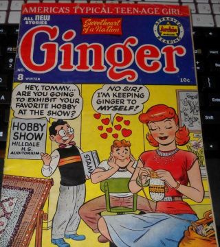 Vintage " Ginger Comic Book " Vol.  1 - No.  8 - Winter 1953 - 54