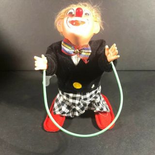 Vintage Somersault Clown Windup West Germany Tin Toy With Box.
