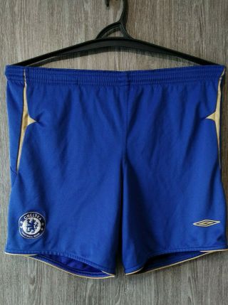 Chelsea Fc Training Shorts Football Soccer Blue Shirt Jersey Mens Size M