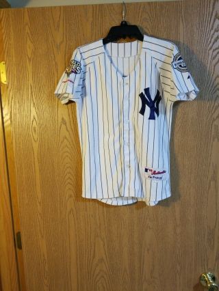 Ny Yankees Derek Jeter 2009 World Series Champs Sewn Majestic Jersey Youth L Euc