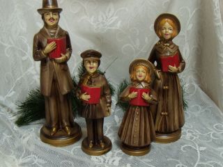 Vintage Christmas Carolers Set Of 4 Hand Made In Japan - - Man Is 10 1/2 " Height.