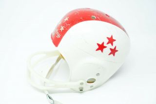Vintage Rawlings Football Helmet Th60 Large 6 7/8 - 7 Red 3 Stars Red Stripe
