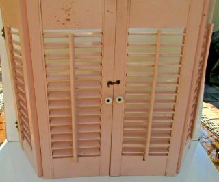 Vintage Interior Wood Shutters 20 X 32 Nches Total Installed Light Pink