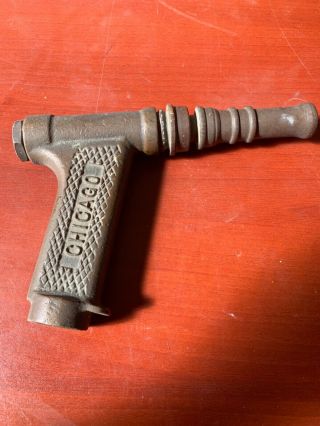Vintage Brass Water Nozzle Gun Shaped Chicago Champion - Made In Boston - 41