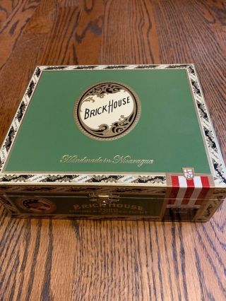 Brickhouse Double Connecticut Green Toro Wood Cigar Box 8”x7x2.  75”