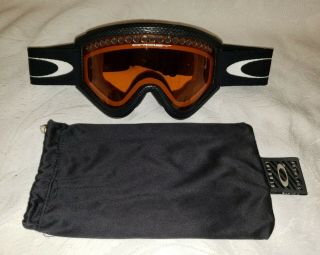 Oakley E - Frame Ski Snowboard Mx Goggles Black Carbon Frame,  W/pouch,  Vintage