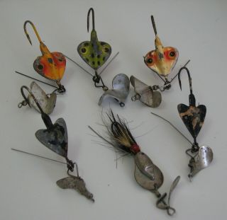 Vintage Fred Arbogast Hawaiian Wiggler Fishing Lures & Shimmy Lure 2