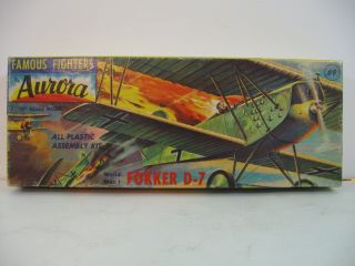 1956 Vintage Aurora 1/48 World War I Fokker D - 7 106 - 69 First Issue