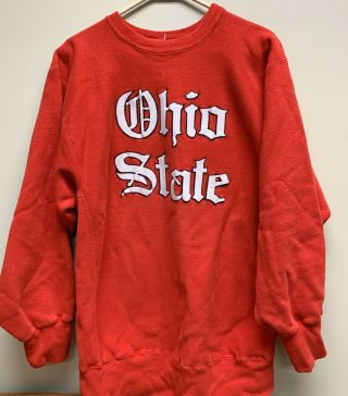 Vtg Ohio State Buckeyes Champion Reverse Weave Crewneck Sweatshirt Olde English