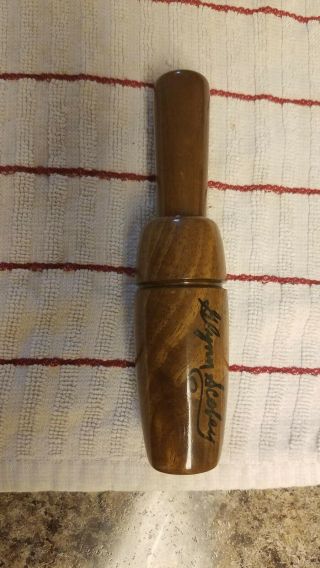 Vintage Glynn Scobey Goose Call W/ Painted Goose.  Missing Reed And Wedge