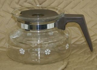 Vintage Mr.  Coffee 8 10 Cup Glass Coffee Pot Decanter Flowers Retro Aa90