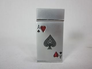 Ace Of Spades Hearts Card Lighter Butane Flame Casino