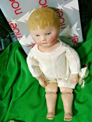 15 " Antique Oil Cloth Painted Martha Chase Doll