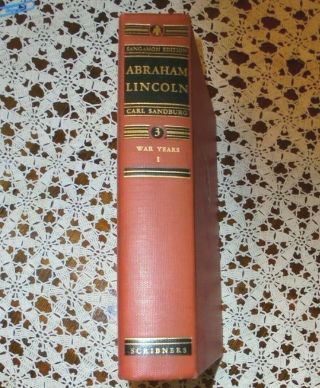 Abraham Lincoln - The War Years - Sandburg V.  3 The Sangamon Ed.  Vgc.  1929 - 1945