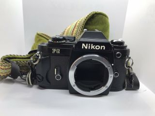 Vintage Nikon Black Fg 35mm Slr Film Camera Body Only