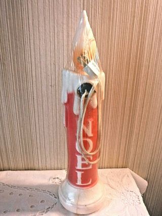 Vintage Dapol 13.  5 " Blow Mold Noel Candle - Still In Makers Shrink Wrap