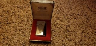 Vintage Swank J2 Silver Windproof Butane Lighter