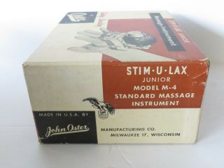 Vintage OSTER Stim U Lax Junior Massage Instrument Model M 4 2
