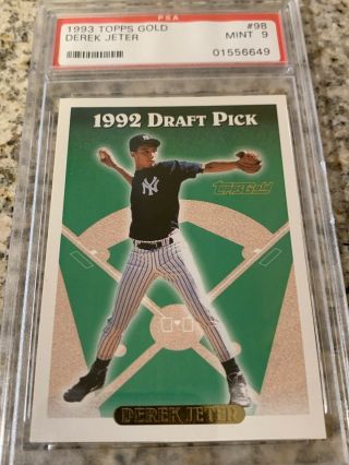 1993 Derek Jeter Topps Gold 98 Psa 9 York Yankees Rookie Card
