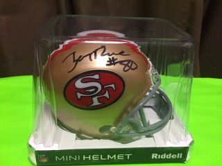 49ers Jerry Rice Authentic Autographed Signed Riddell Mini Helmet Beckett
