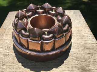 Antique Victorian Copper Jelly Mold Mould Benham Froud 525 Gothic Crown Design 2