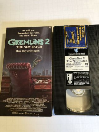 Gremlins 2 The Batch Vhs Blockbuster Video Rental Vcr Tape Movie Vintage 90s