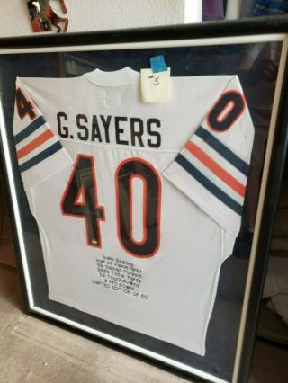 Chicago Bears Gale Sayers Signed Football Jersey,  If No Frame