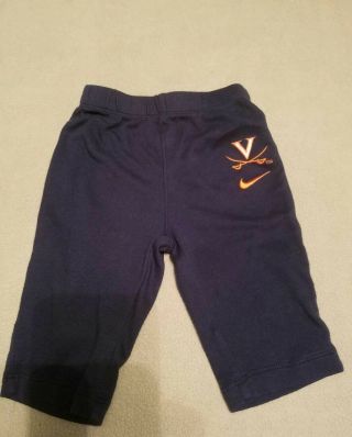 Virginia Cavaliers Baby Pants Size 3/6m Months Nike Navy Blue V Cross Sabres Acc