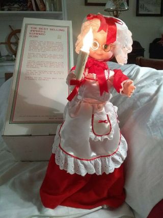 Vintage Rennoc Mrs Santa Claus 24 " Doll Animated & Illuminated