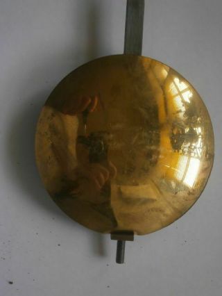 Good Longcase Grandfather Clock Pendulum Brass Faced Bob,  Slide Rod E