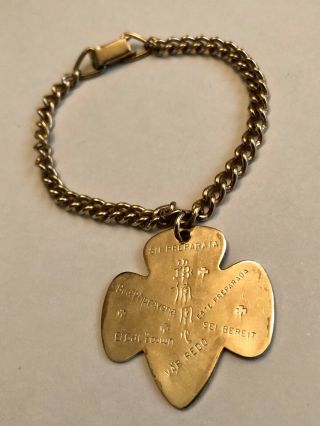 Vintage Girl Scout Charm Bracelet With 15 Different Languages