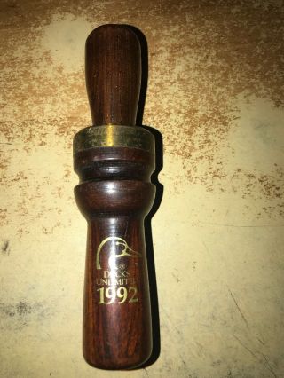 Vintage Woods Wise 1992 Ducks Unlimited Cocobolo Duck Call Made By Ron Weineke