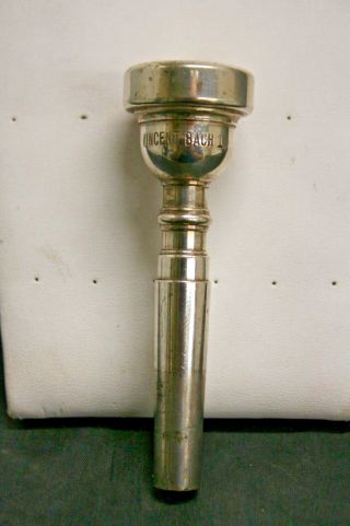 Vintage Vincent Bach 1 Silver Plated Trumpet Mouthpiece
