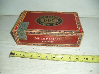 Old Vintage Dutch Masters Perfecto Ccc Cigar Box Wood