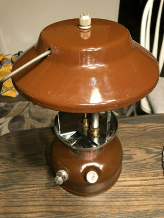 1975 Vintage Brown Coleman Lantern Model 275 Pump Creates Pressure No Glass