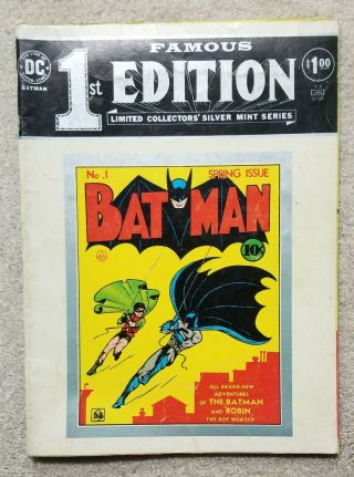 Vintage Dc Batman Robin Famous 1st First Edition Comic Book 1975