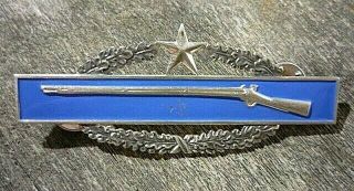 Vtg Korean War - Vietnam War Us Army Sterling Combat Infantry Badge 2nd Award