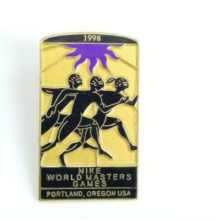 Vintage 1998 Nike World Masters Games Portland Or Hat / Lapel Pin