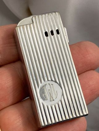 Vintage Asr Ascot Semi Automatic Pocket Lighter - Ribbed Design