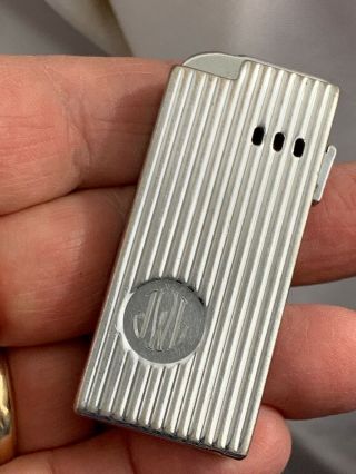Vintage ASR Ascot Semi Automatic Pocket Lighter - Ribbed Design 2