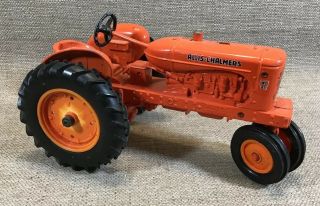 Vintage Allis Chalmer Orange 1:16 Model Scale Diecast Wd43 Tractor