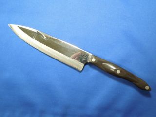 Vintage Retro Cutco Brown Handle Petite Chef Knife 1728 Kk